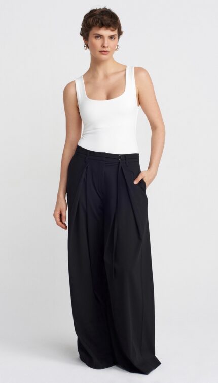 Kalın Askılı Basic Top-Ekru 20977